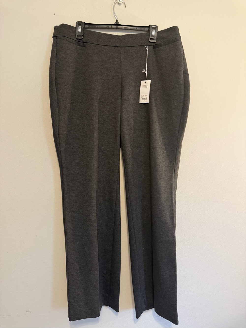 NEW Lane Bryant Classic Trouser Womens 14/16R Gray Stretch Comfort Pull On Pants